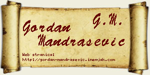Gordan Mandrašević vizit kartica